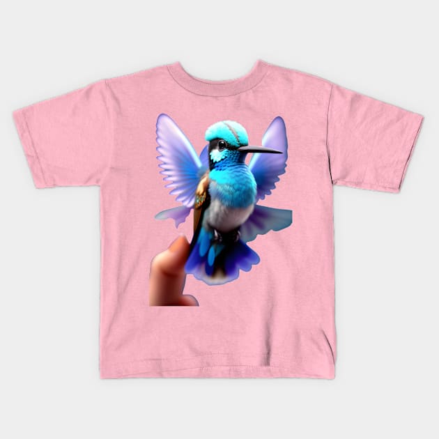 "Whimsical Flutter: Hummingbird Harmony"2 Kids T-Shirt by Talcomunca
